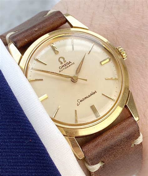 omega seamaster 18k gold automatic